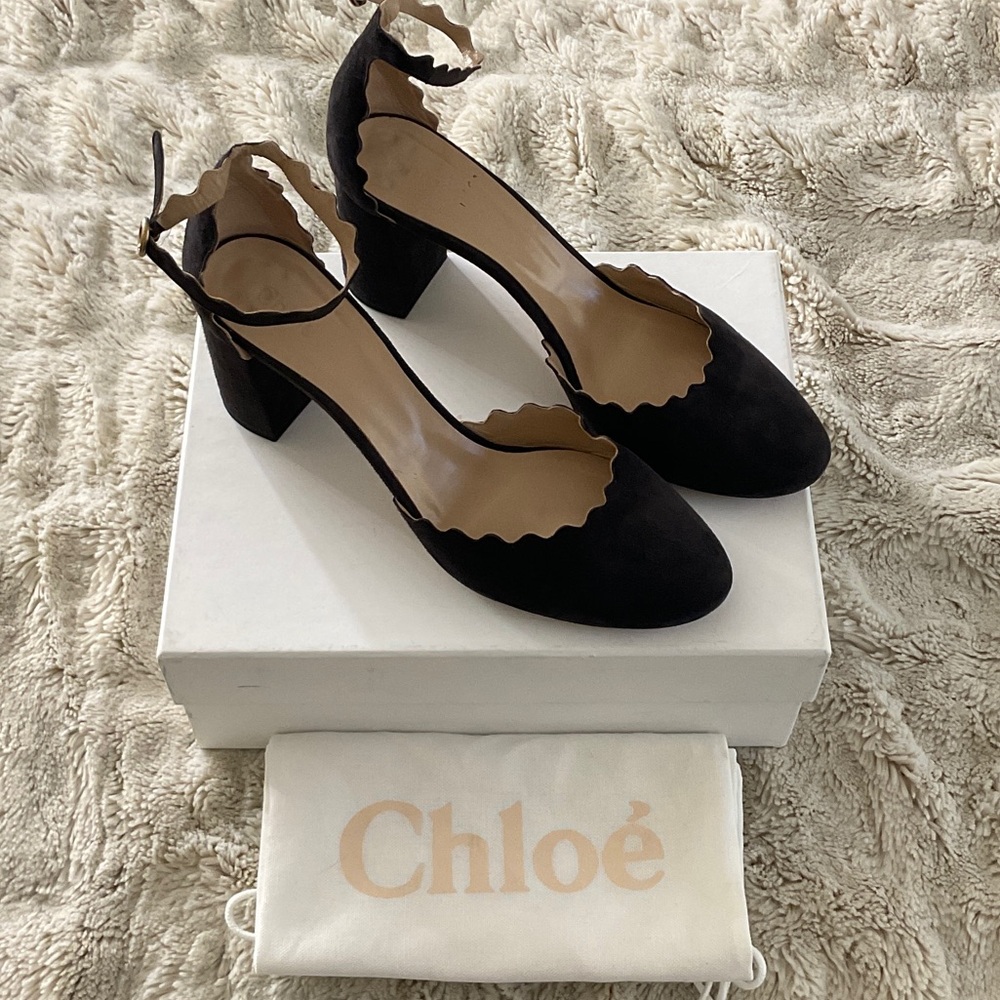Chloé 42 Lauren suede ballerina pumps